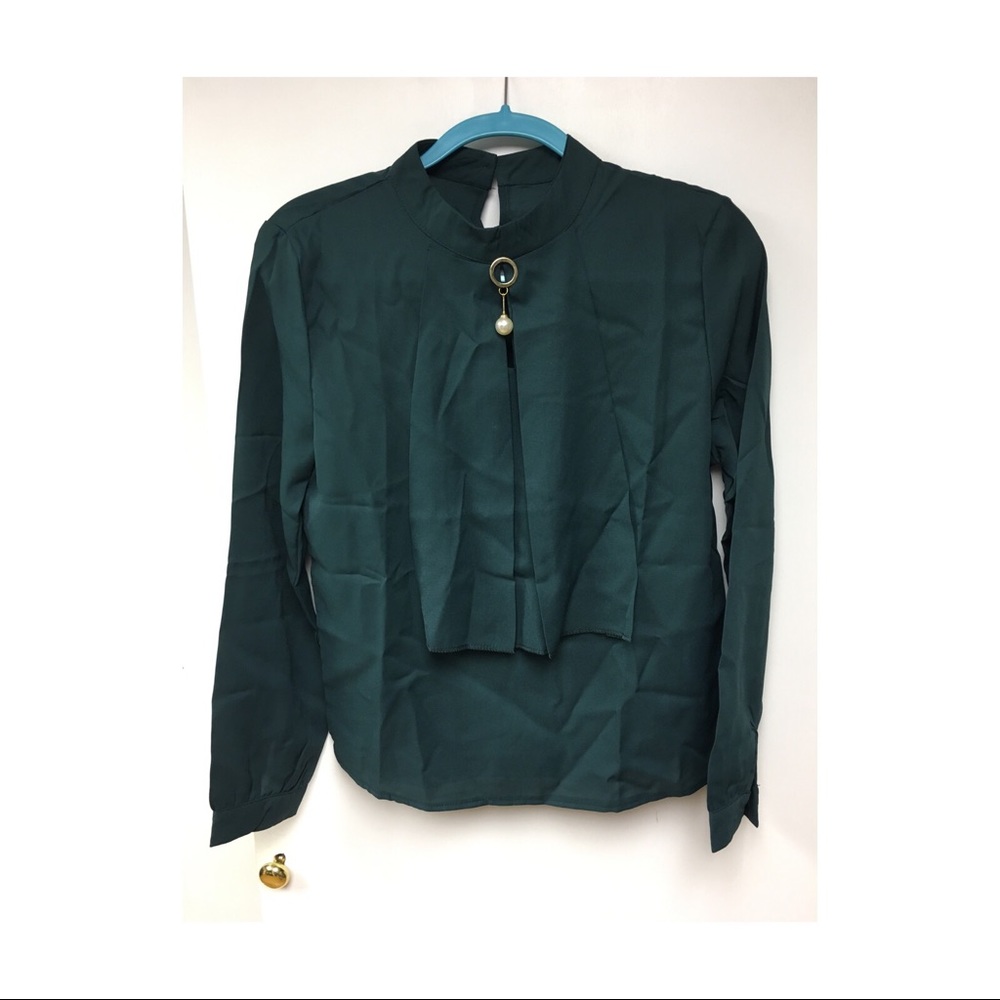 SHEIN blouse, Forest Green